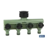 COLECTOR DE RIEGO 4 SALIDAS AJUSTABLES (PACK: 1 UDS) - Almacén de Ferretería Acor