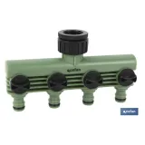 COLECTOR DE RIEGO 4 SALIDAS AJUSTABLES (PACK: 1 UDS) - Almacén de Ferretería Acor