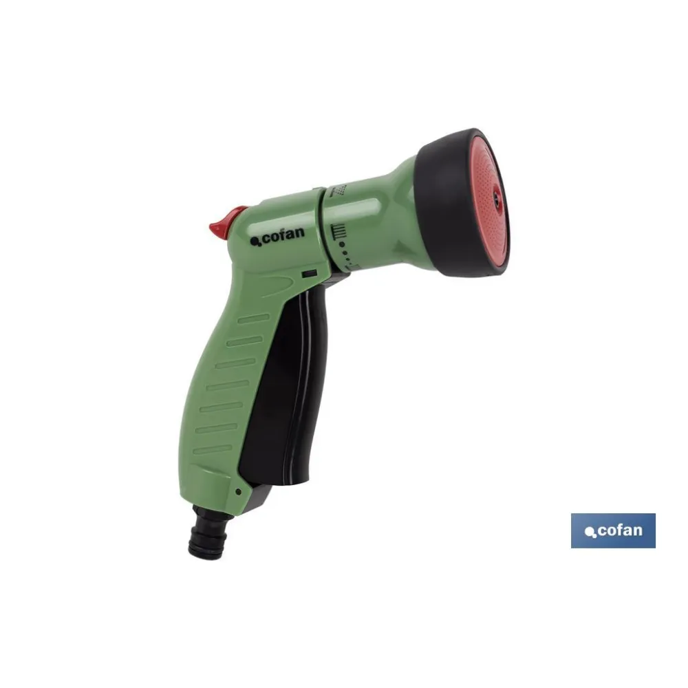 PISTOLA DE RIEGO CON CONTROL DE CAUDAL (PACK: 1 UDS) - Almacén de Ferretería Acor