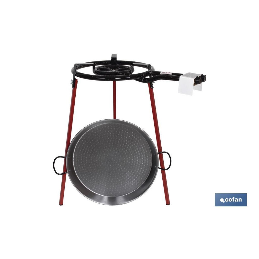 KIT PAELLERA 46cm+QUEMADOR 40cm+ PATAS