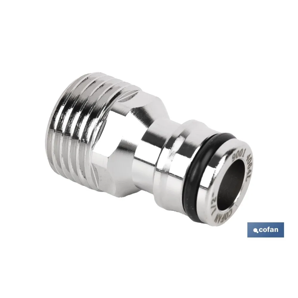 ADAPTADOR LATÓN ROSCA MACHO 1/2 (PACK: 1 UDS) - Almacén de Ferretería Acor