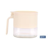 AZUCARERO/SALERO DE VIDRIO CON TAPA Y CUCHARILLA