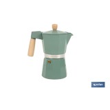 CAFETERA ITALIANA DE INDUCCIÓN VERDE 6 TAZAS