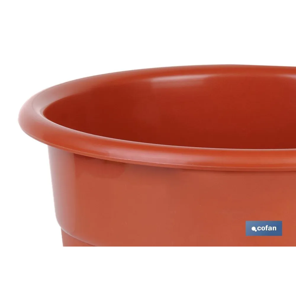 MACETA DALIA COLOR MARRON  17X14+ PLATO 14.5cm