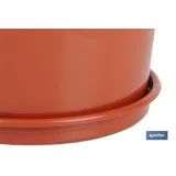 MACETA DALIA COLOR MARRON  17X14+ PLATO 14.5cm