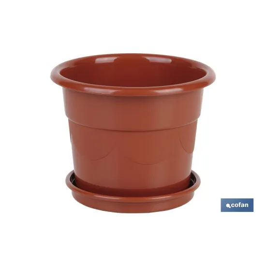 MACETA DALIA COLOR MARRON  42X38+ PLATO 37.5cm