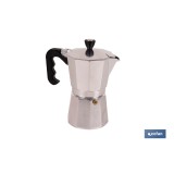 CAFETERA ITALIANA DE ALUMINIO PARA INDUCCIÓN 6 TAZAS