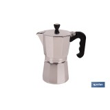CAFETERA ITALIANA DE ALUMINIO PARA INDUCCIÓN 9 TAZAS
