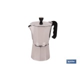 CAFETERA ITALIANA DE ALUMINIO PARA INDUCCIÓN 9 TAZAS