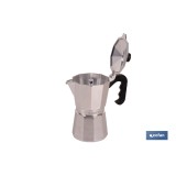 CAFETERA ITALIANA DE ALUMINIO PARA INDUCCIÓN 12 TAZAS