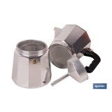 CAFETERA ITALIANA DE ALUMINIO PARA INDUCCIÓN 12 TAZAS