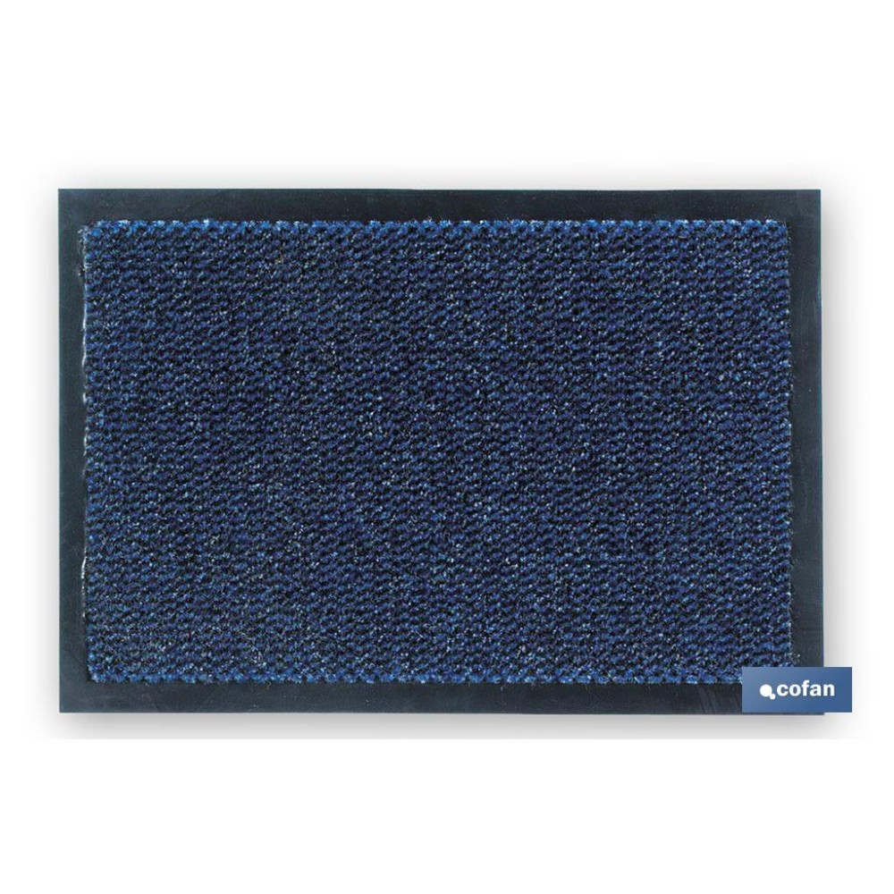 FELPUDO INTERIOR POLIPROPILENO 40X60cm AZUL