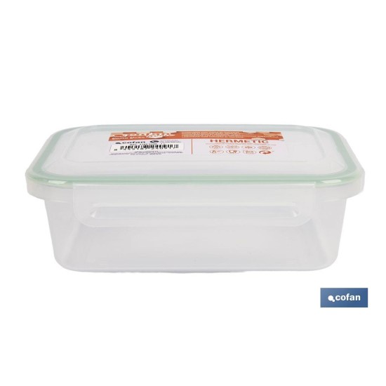 FIAMBRERA VERDE RECTANGULAR CON JUNTA BI-MATERIA MODELO YUBA 1,4 L