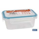 FIAMBRERA AZUL RECTANGULAR CON JUNTA BI-MATERIA MODELO YUBA 0,5 L