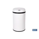CUBO DE BASURA BLANCO CON SENSOR Y CUBO INTERIOR 30 L 52 X 30,5 CM (PACK: 1 UDS) - Almacén de Ferretería Acor
