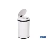 CUBO DE BASURA BLANCO CON SENSOR Y CUBO INTERIOR 30 L 52 X 30,5 CM (PACK: 1 UDS) - Almacén de Ferretería Acor