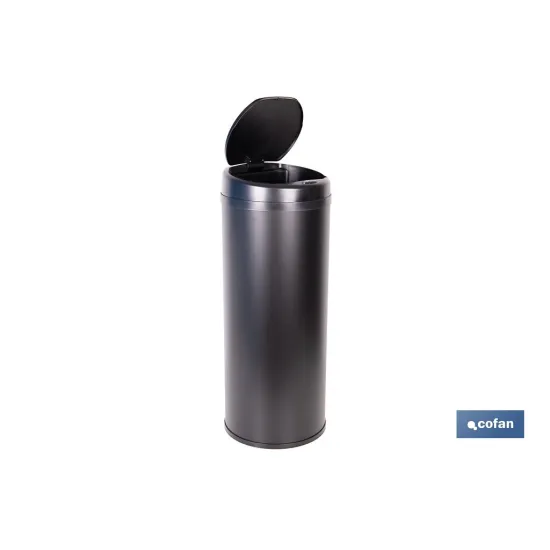 CUBO DE BASURA  NEGRO CON SENSOR Y CUBO INTERIOR 50 L 30,5 X 78 CM (PACK: 1 UDS) - Almacén de Ferretería Acor
