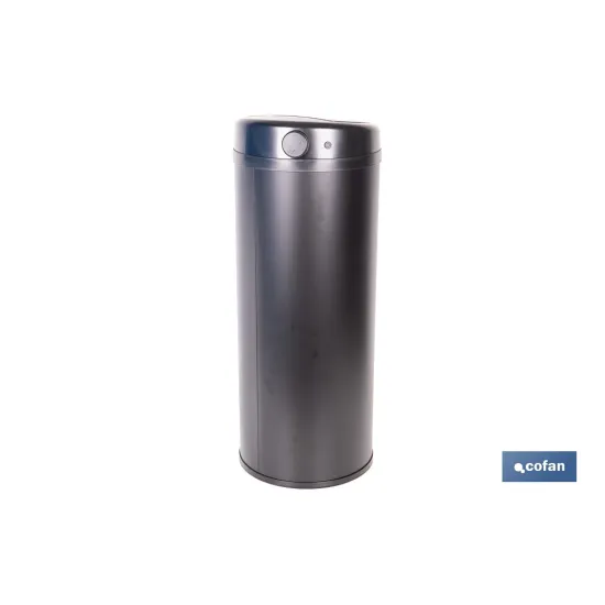 CUBO DE BASURA  NEGRO CON SENSOR Y CUBO INTERIOR 50 L 30,5 X 78 CM (PACK: 1 UDS) - Almacén de Ferretería Acor