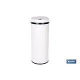 CUBO DE BASURA BLANCO CON SENSOR Y CUBO INTERIOR 50 L 30,5 X 78 CM (PACK: 1 UDS) - Almacén de Ferretería Acor