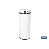 CUBO DE BASURA BLANCO CON SENSOR Y CUBO INTERIOR 50 L 30,5 X 78 CM (PACK: 1 UDS) - Almacén de Ferretería Acor