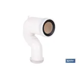 MANGUITO DE CONEXIÓN ACODADO 45° RECORTABLE PARA INODORO CON GOMA LABIADA Ø110 MM (PACK: 1 UDS) - Almacén de Ferretería Acor