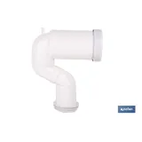 MANGUITO DE CONEXIÓN ACODADO 45° RECORTABLE PARA INODORO CON GOMA LABIADA Ø110 MM (PACK: 1 UDS) - Almacén de Ferretería Acor
