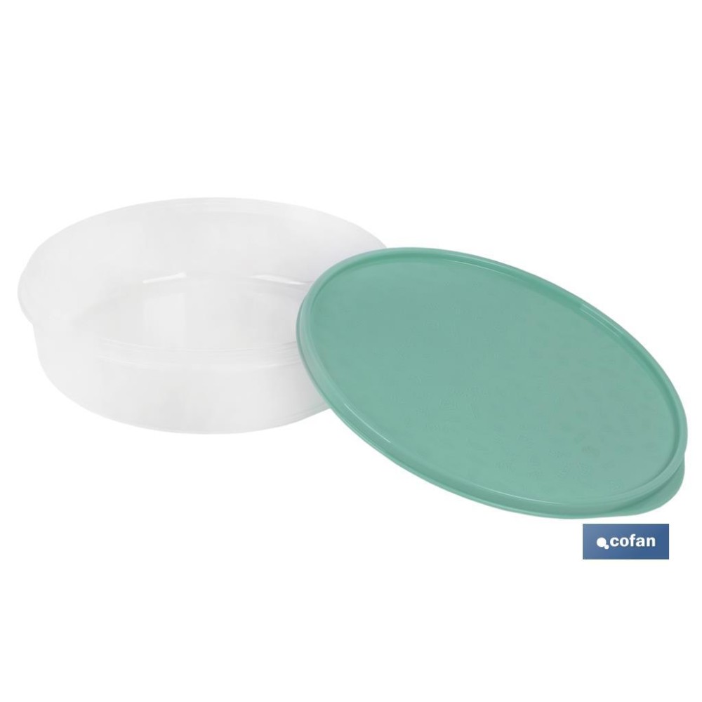 FIAMBRERA TORTILLA REDONDA VERDE  24.5X6.5cm venta unitaria