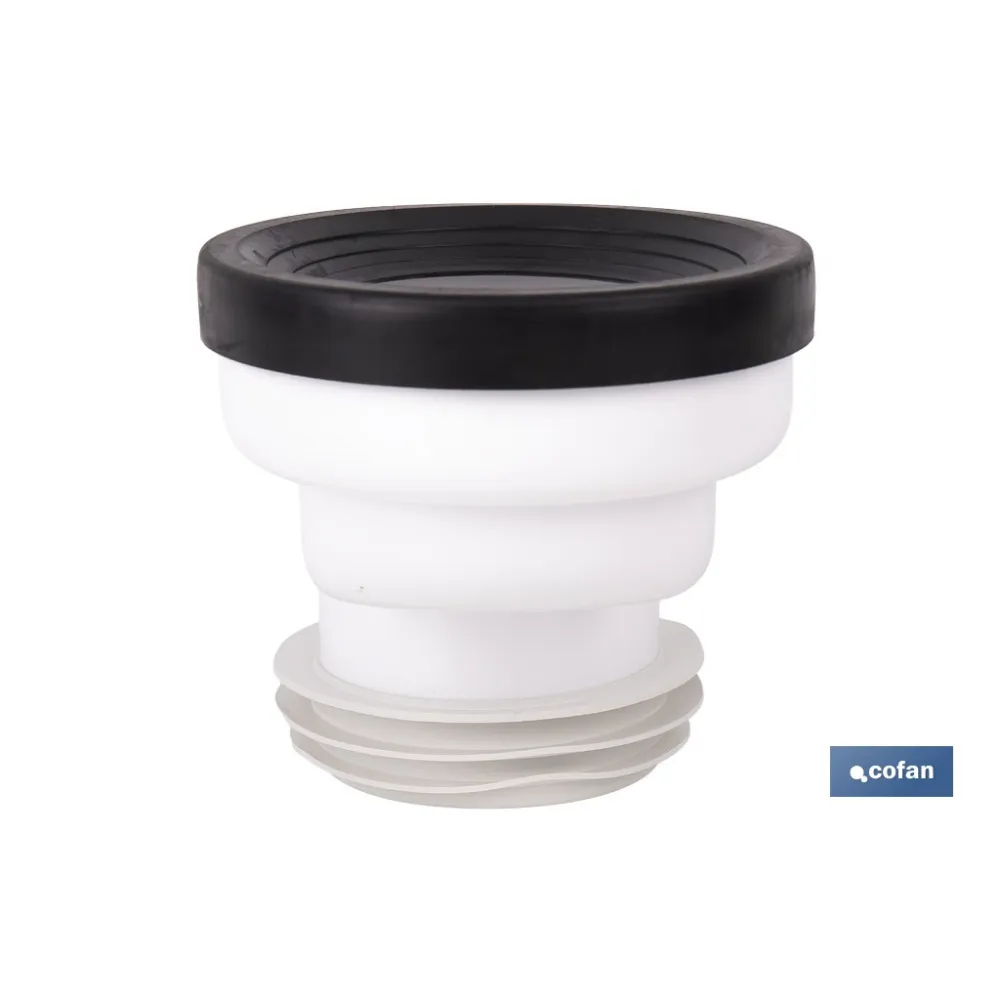 MANGUITO DE CONEXIÓN SUPER EXCÉNTRICO PARA INODORO Ø110 MM (PACK: 1 UDS) - Almacén de Ferretería Acor