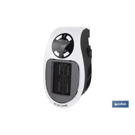 CALEFACTOR CERAMICO DE ENCHUFE CON MANDO A DISTANCIA 500 W (PACK: 1 UDS) - Almacén de Ferretería Acor