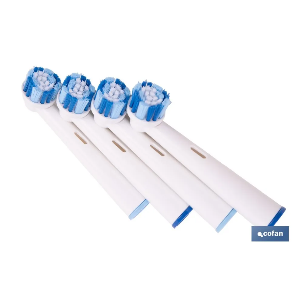 SET DE 4 CABEZALES DE REPUESTO PARA CEPILLO DE DIENTES ELÉCTRICO (PACK: 1 UDS) - Almacén de Ferretería Acor