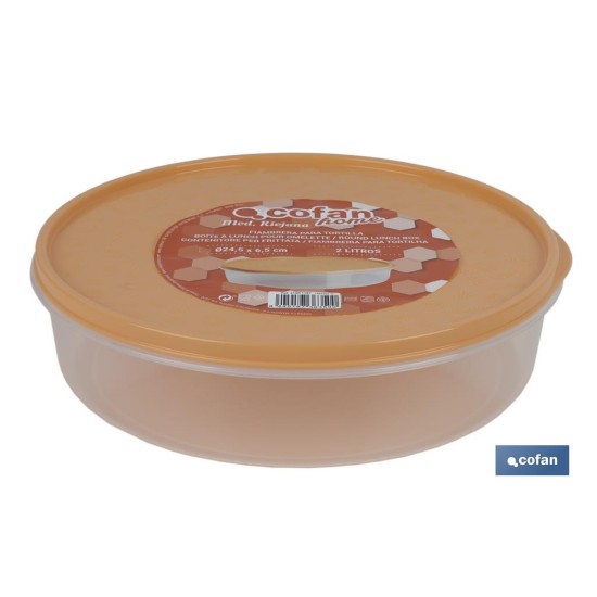 FIAMBRERA TORTILLA REDONDA NARANJA   24.5X6.5cm