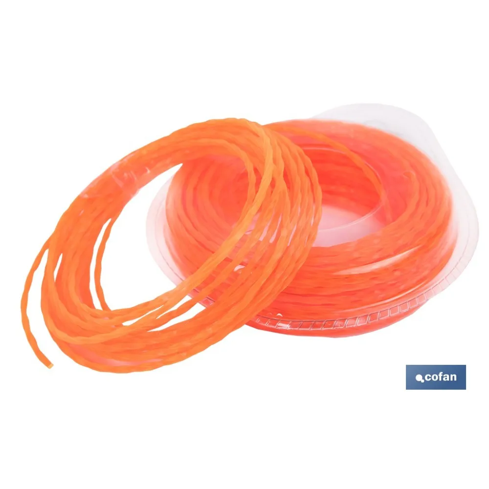HILO HELICOIDAL DE NYLON PARA DESBROZADORA 20 M X 2 MM (PACK: 1 UDS) - Almacén de Ferretería Acor