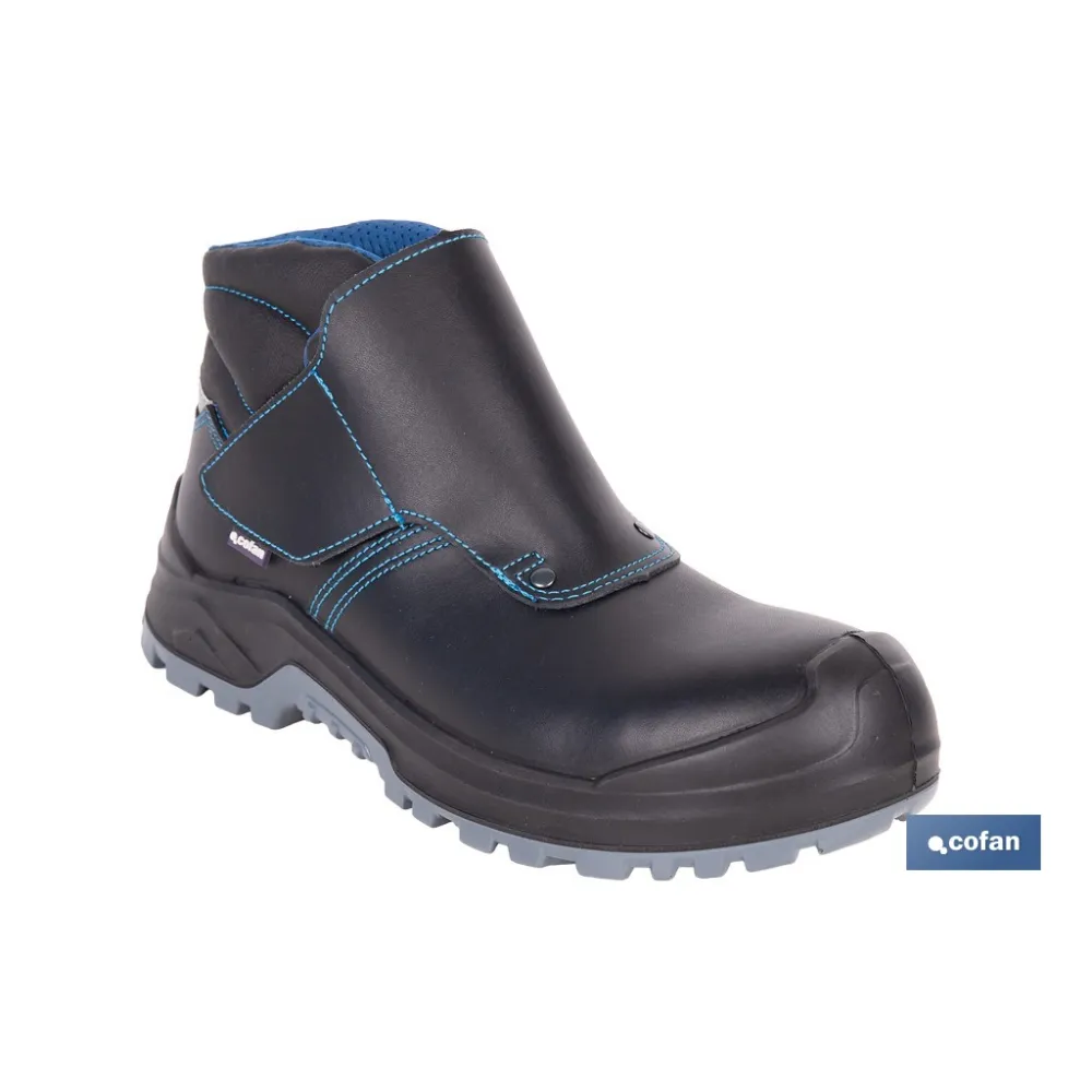 BOTA DE PIEL NEGRA CON VELCRO S3S MODELO URIAN PRO TALLA 36 (PACK: 1 UDS) - Almacén de Ferretería Acor