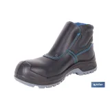 BOTA DE PIEL NEGRA CON VELCRO S3S MODELO URIAN PRO TALLA 47 (PACK: 1 UDS) - Almacén de Ferretería Acor
