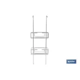 CESTA DE DUCHA DOBLE CON COLGADOR DE ACERO INOXIDABLE 304 (PACK: 1 UDS) - Almacén de Ferretería Acor