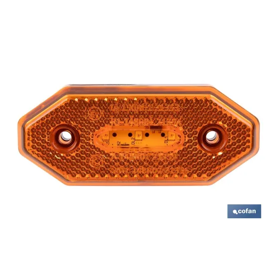 LUZ LATERAL LED CON REFLECTOR 12V/24V NARANJA (PACK: 1 UDS) - Almacén de Ferretería Acor