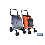 CARRO DE LA COMPRA AZUL MARINO ABATIBLE DE ALUMINIO CON 6 RUEDAS GIRATORIAS 53 L (PACK: 1 UDS) - Almacén de Ferretería Acor