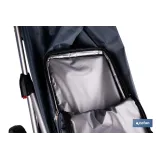 CARRO DE LA COMPRA GRIS ABATIBLE DE ALUMINIO CON 6 RUEDAS GIRATORIAS 53 L