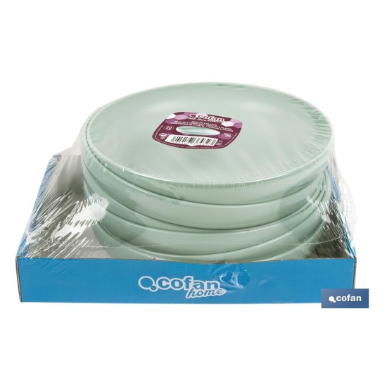 PLATO VERDE AGUA 20cm MODELO NARA 850ml