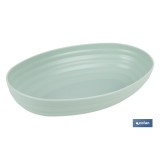 FUENTE OVALADA VERDE AGUA 24X16X5.5cm MODELO NARA 1080ml