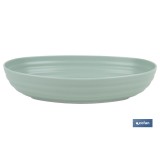 FUENTE OVALADA VERDE AGUA 24X16X5.5cm MODELO NARA 1080ml