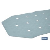 ALFOMBRA ANTIDESLIZANTE CON VENTOSAS BAÑERA/DUCHA AZUL CLARO 36 X 72 cm