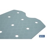 ALFOMBRA ANTIDESLIZANTE CON VENTOSAS BAÑERA/DUCHA AZUL CLARO 36 X 72 cm