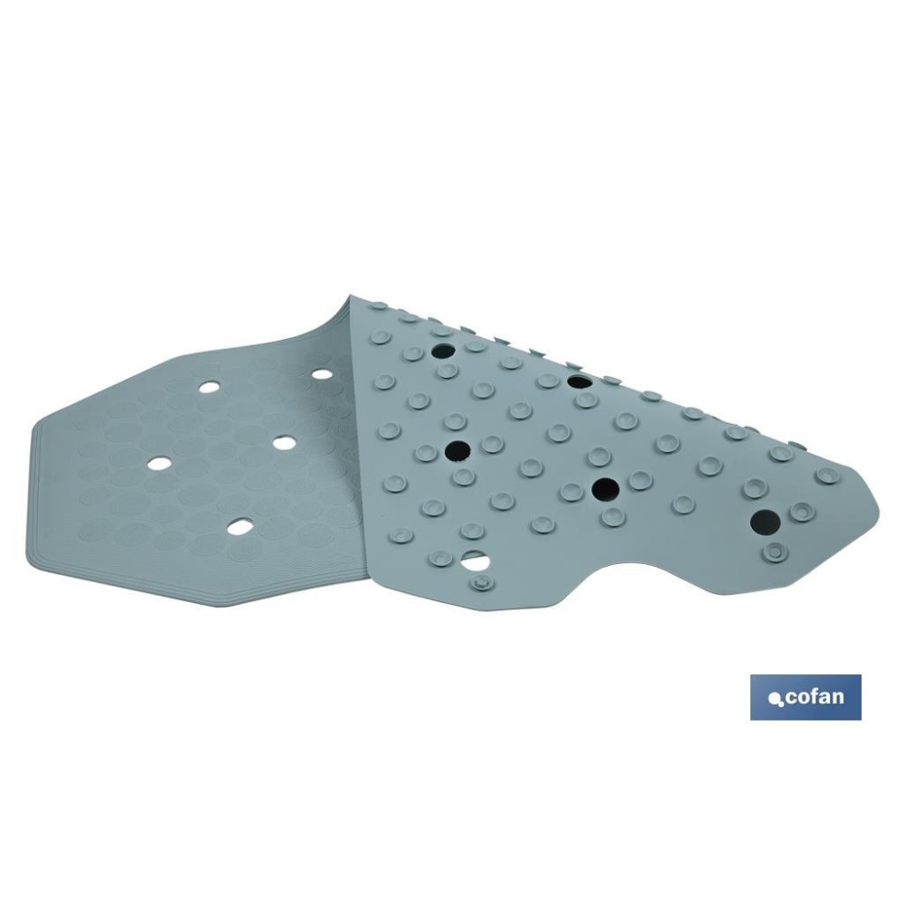ALFOMBRA ANTIDESLIZANTE CON VENTOSAS BAÑERA/DUCHA AZUL CLARO 36 X 72 cm