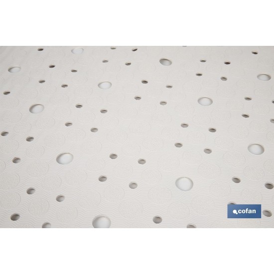 ALFOMBRA ANTIDESLIZANTE CON VENTOSAS  BAÑERA/DUCHA BLANCO 53 X 53 cm