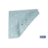 ALFOMBRA ANTIDESLIZANTE CON VENTOSAS BAÑERA/ DUCHA AZUL CLARO 53 X 53 cm