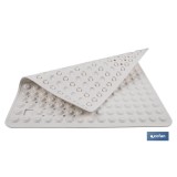ALFOMBRA PLUS ANTIDESLIZANTE CON VENTOSAS BAÑERA/ DUCHA BLANCO 60 X 60 cm