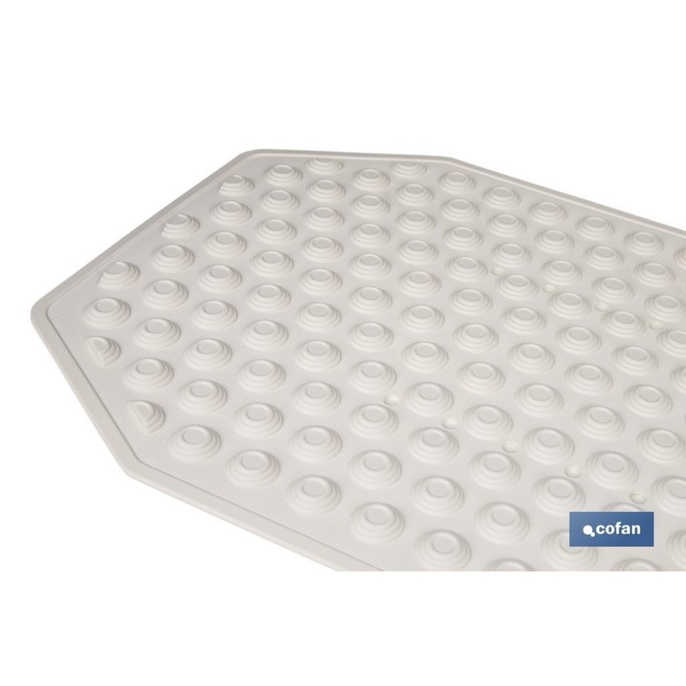 ALFOMBRA PLUS ANTIDESLIZANTE CON VENTOSAS BAÑERA /DUCHA BLANCO 40 X104 cm