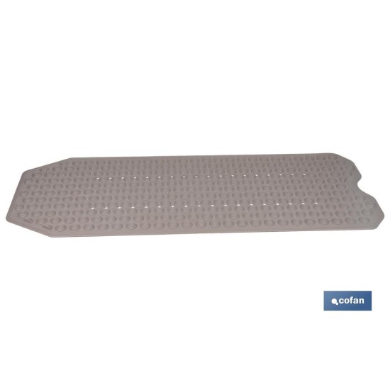 ALFOMBRA PLUS ANTIDESLIZANTE CON VENTOSAS BAÑERA/DUCHA BEIS PIEDRA 40 X104 cm