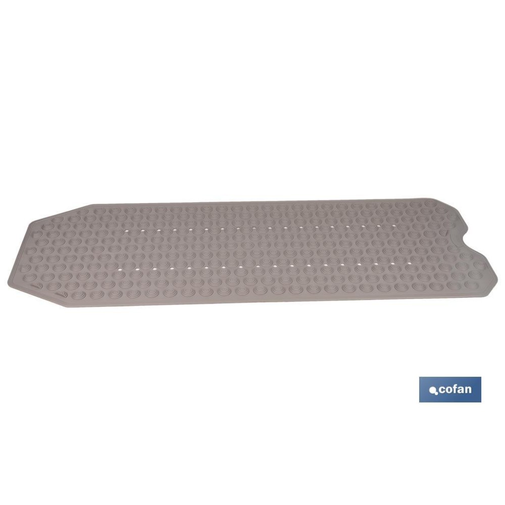 ALFOMBRA PLUS ANTIDESLIZANTE CON VENTOSAS BAÑERA/DUCHA BEIS PIEDRA 40 X104 cm